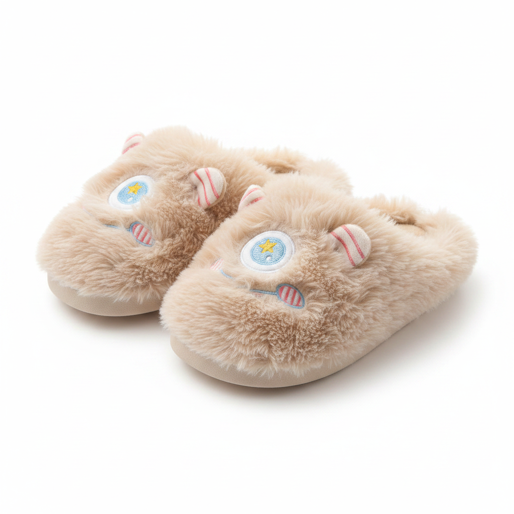 One-Eyed Elf Soft Fur Winter Slippers