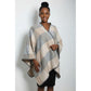 Plaid Blanket Open-Front Check Pattern Shawl
