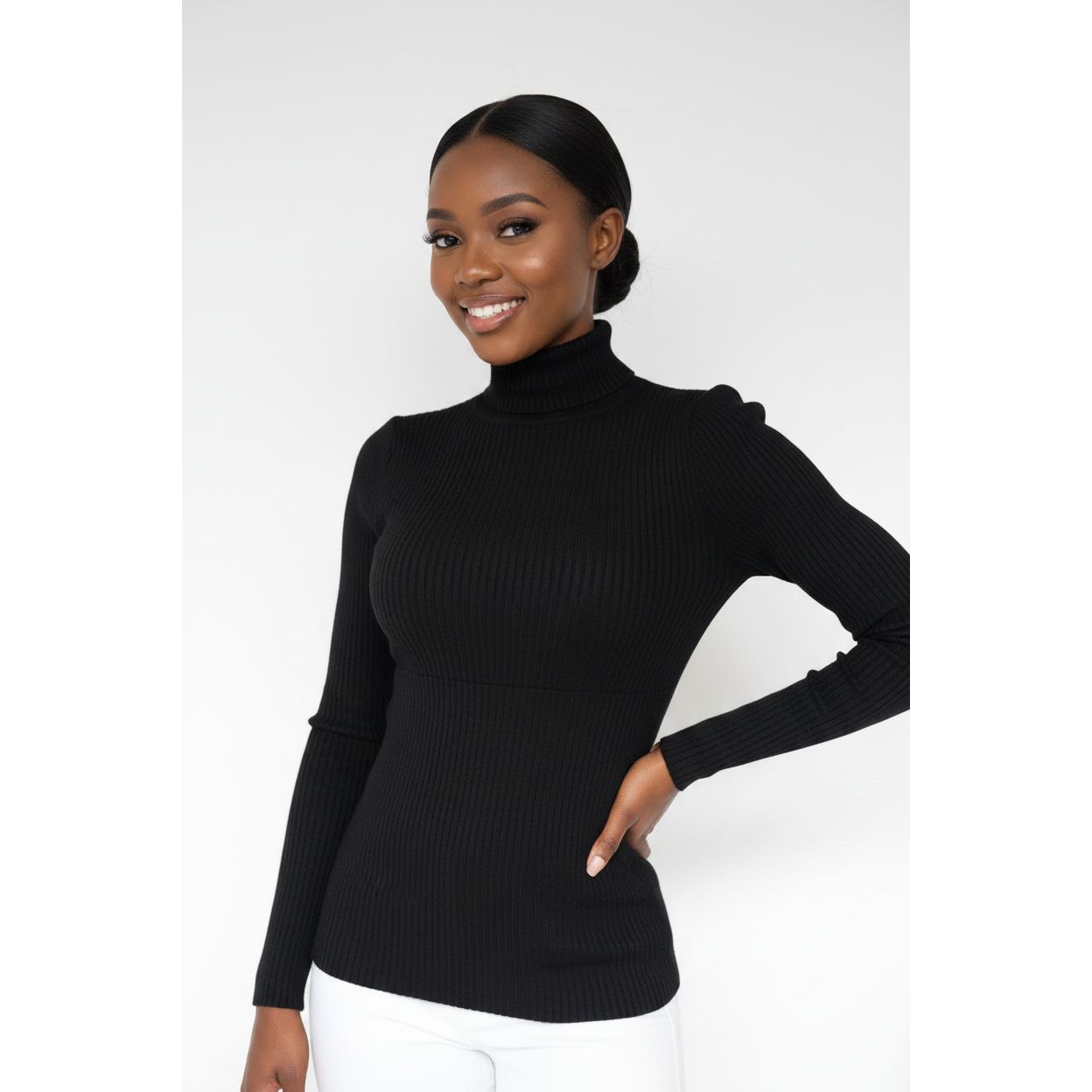 Winter Fitted Ribbed Turtleneck