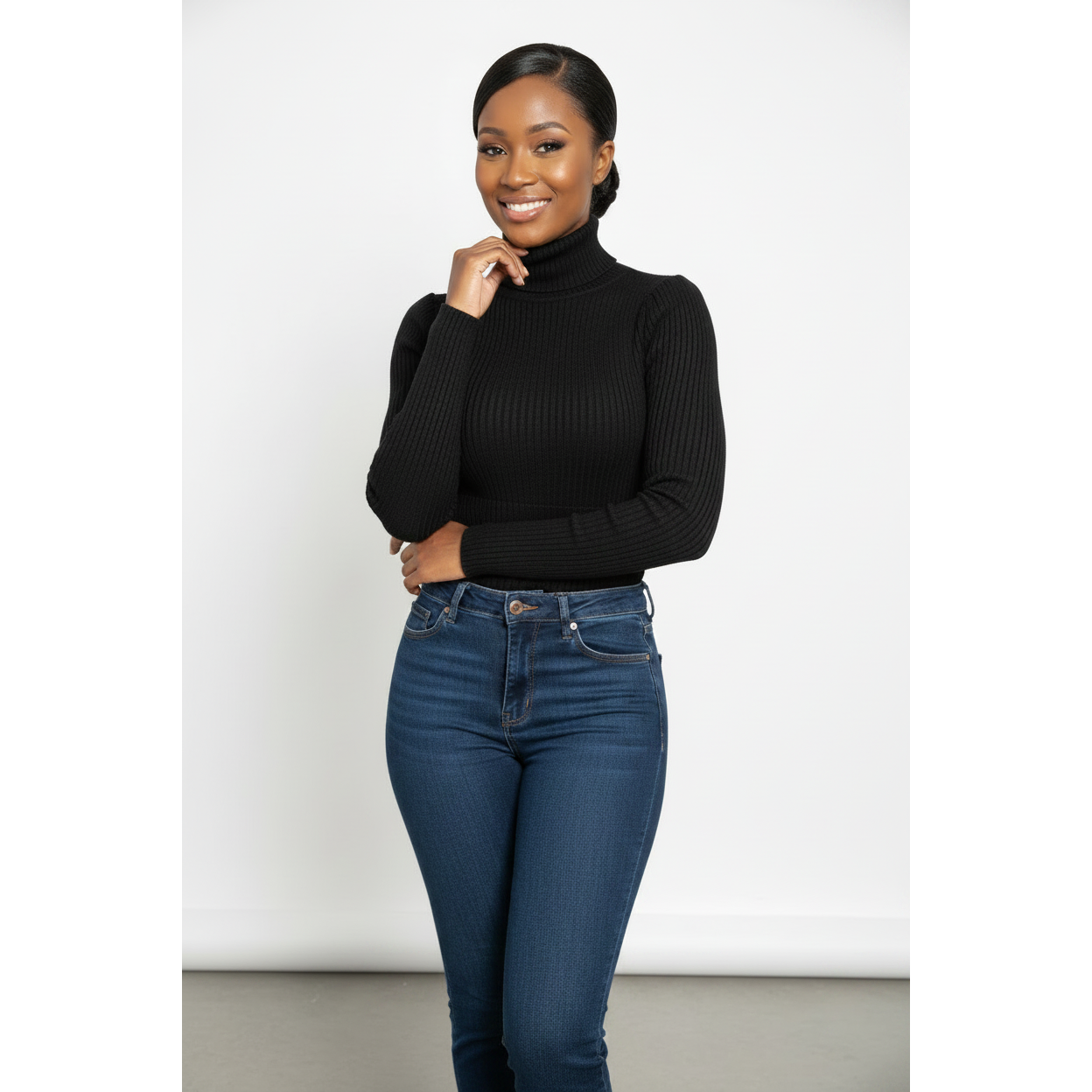Winter Fitted Ribbed Turtleneck