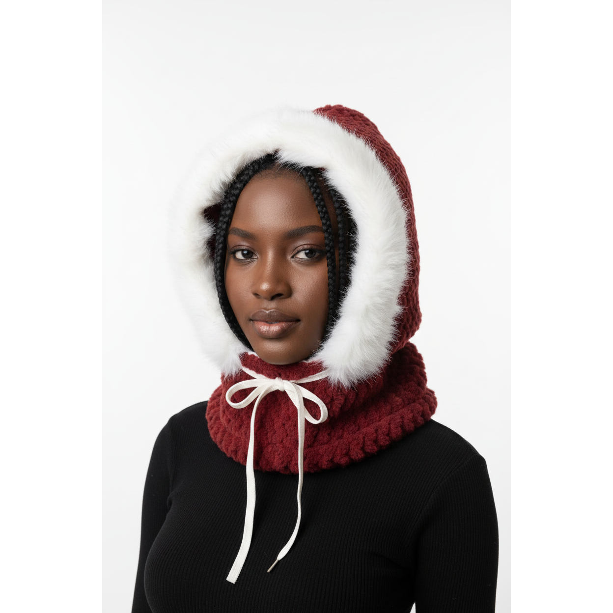 Winter Faux Fur balaclava Hood