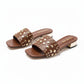 Slip On Studded Flat Sandals