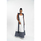 Black and White Traditional Stitched Maxi Dress