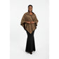 Plaid Blanket Open-Front Poncho Shaw