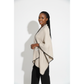 Plaid Blanket Open-Front Poncho Shaw