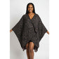 Plaid Blanket Open-Front Poncho Shaw