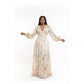 Plus Size Floral Flare Long Sleeves Maxi Dress