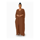 V-neck Batwing Sleeve Slit Kaftan Dress
