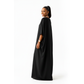 V-neck Batwing Sleeve Slit Kaftan Dress