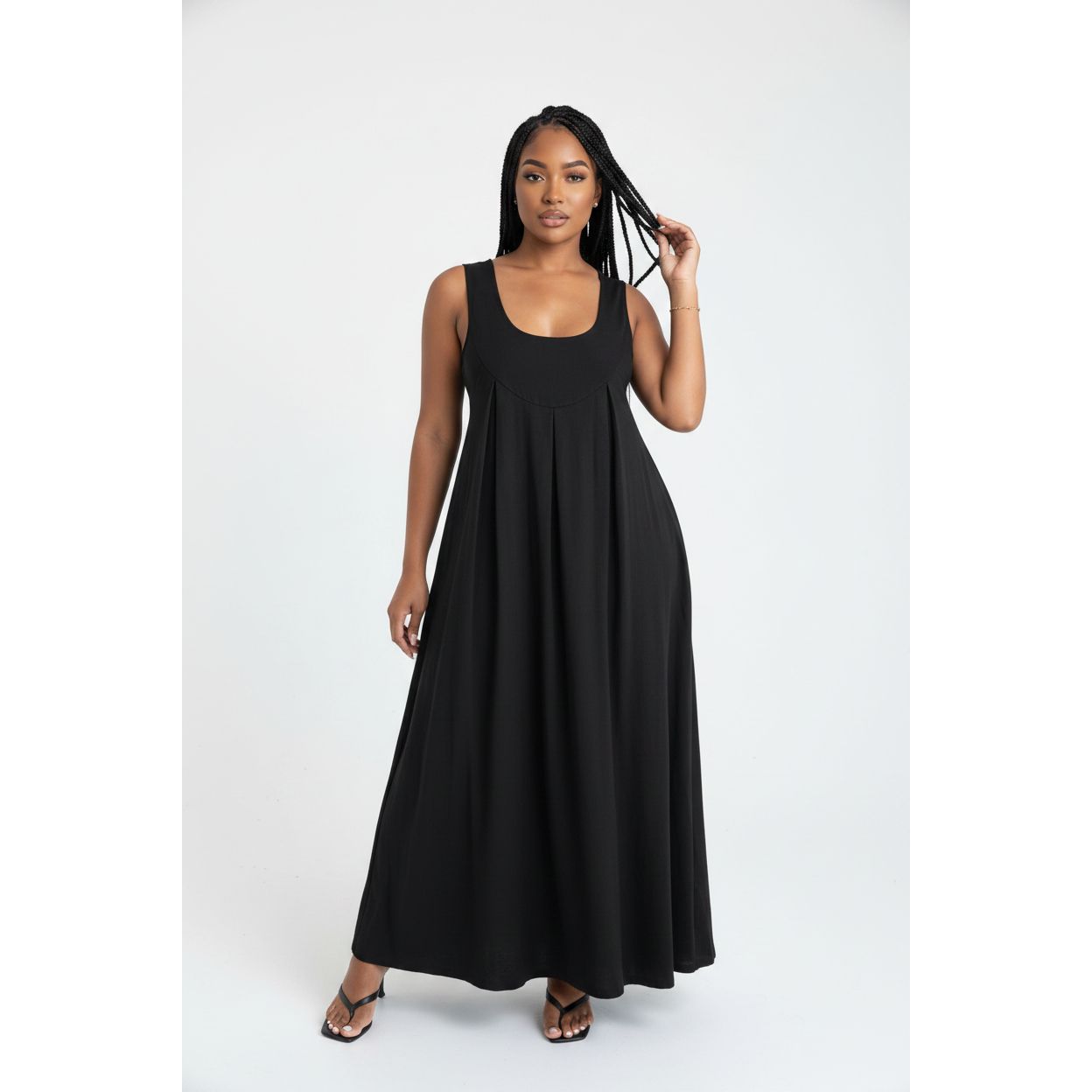 Sleeveless A-line Maxi Dress