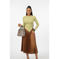 Ribbed Slim-fit Long-sleeve Asymmetrical Hems Tops