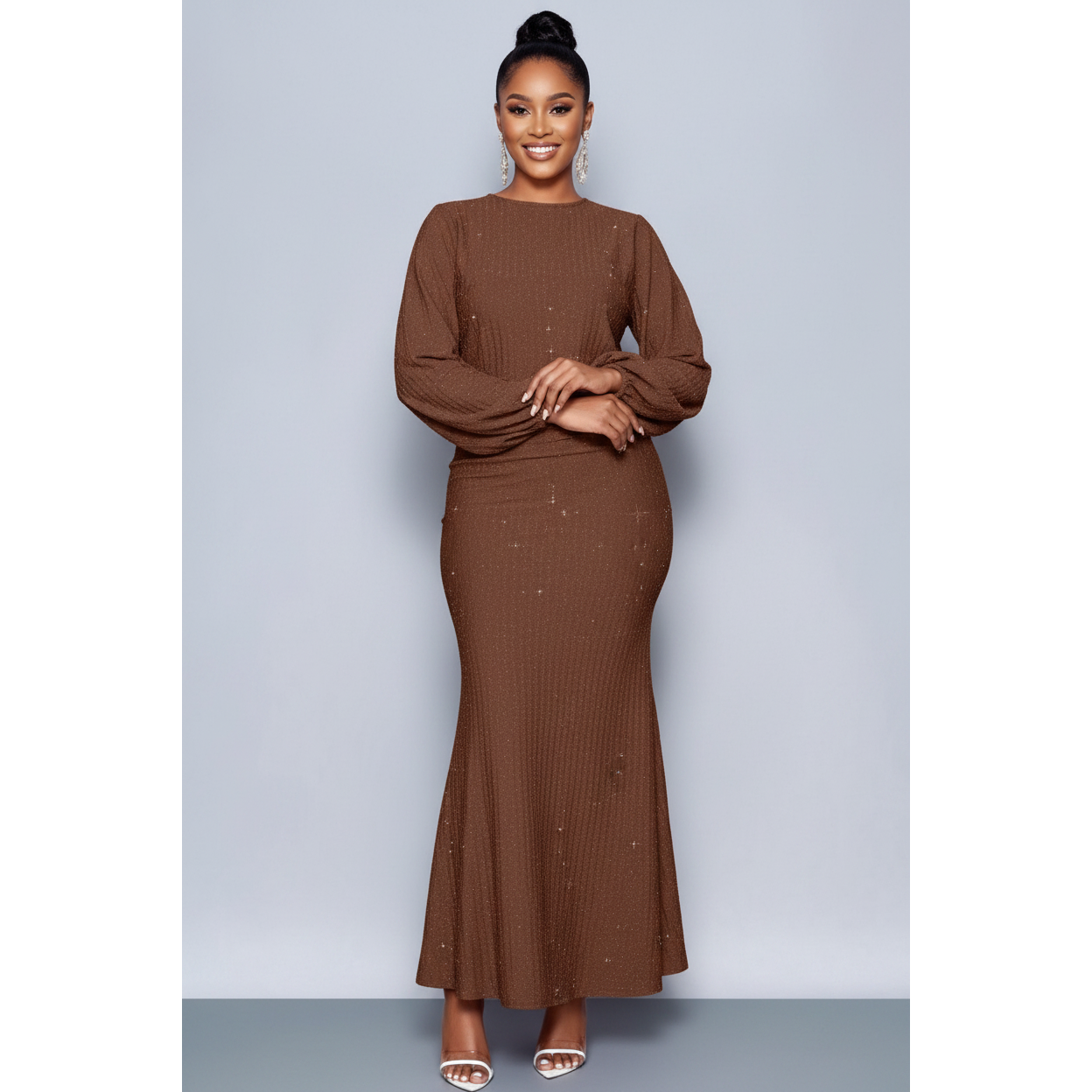Elegant Mermaid Hem Bodycon 2 Piece Set