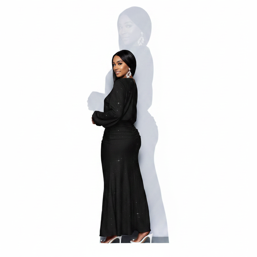 Elegant Mermaid Hem Bodycon 2 Piece Set