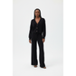 Ribbed Knit V-neck Cardigan and Drawstring Wide-leg Pant Set