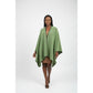 Plaid Blanket Open-Front Poncho Shaw