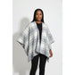 Plaid Blanket Open-Front Check Pattern Shawl
