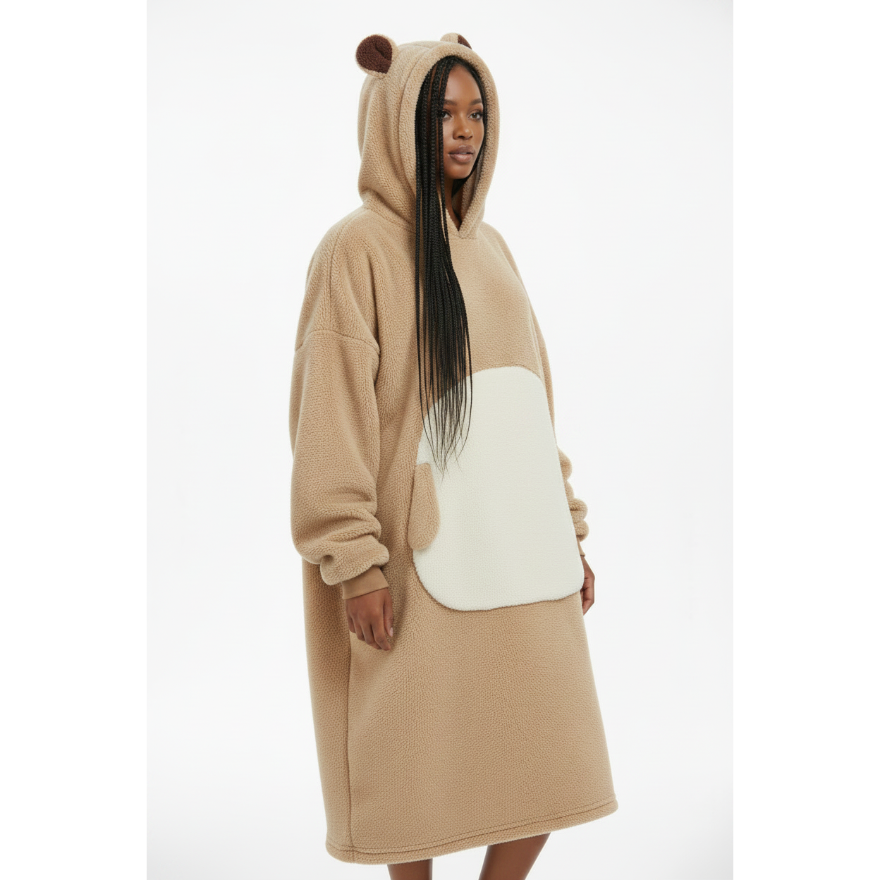 Winter Teddy Themed Blanket Hoodie