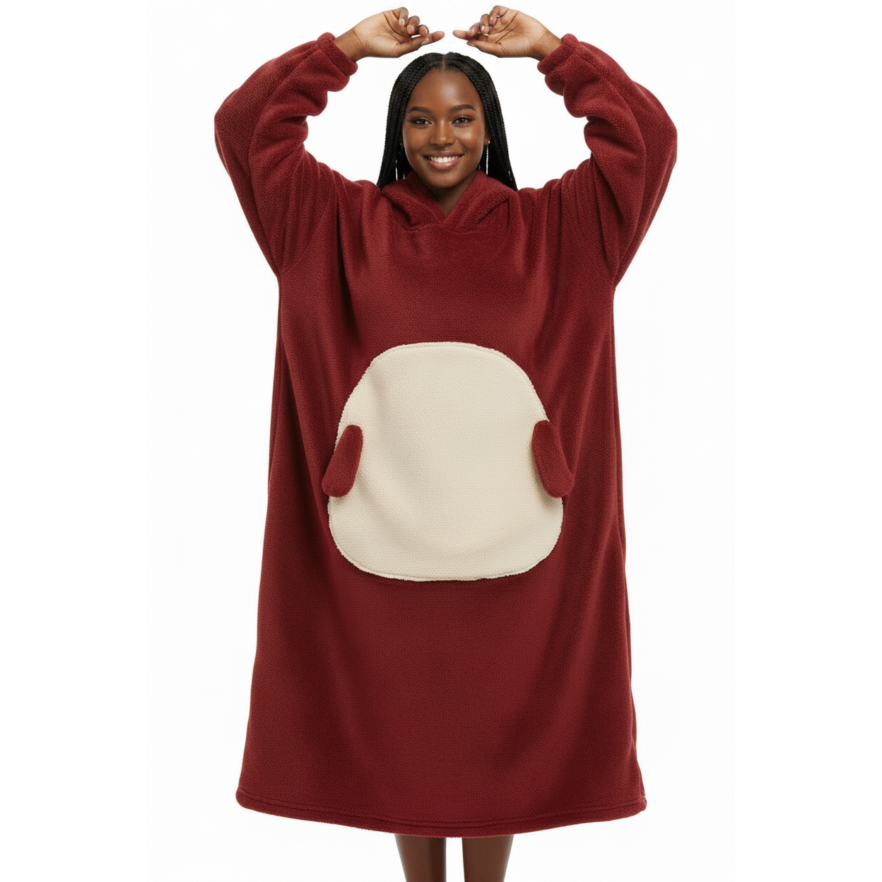 Winter Teddy Themed Blanket Hoodie