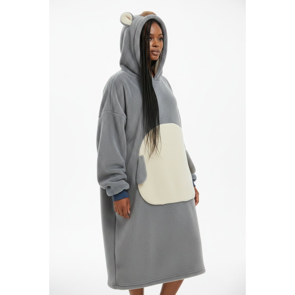 Winter Teddy Themed Blanket Hoodie