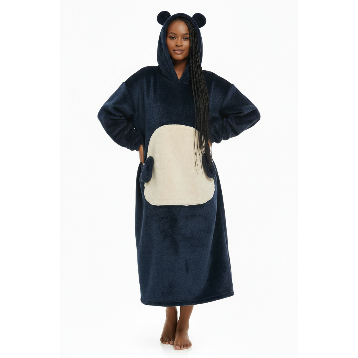 Winter Teddy Themed Blanket Hoodie