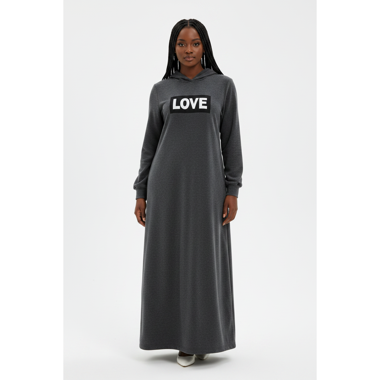 Oversized Cozy Fleece Lounge Dress