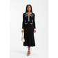 Elegant Knitted Trim Midi Dress