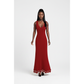 Knitted Sleeveless Trim Hemline Maxi Dress