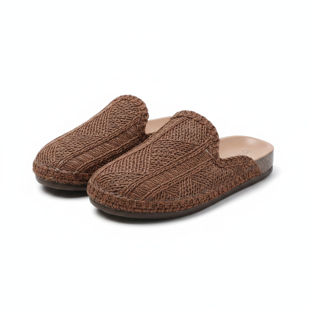 Ladies Woven Slip-On Mules