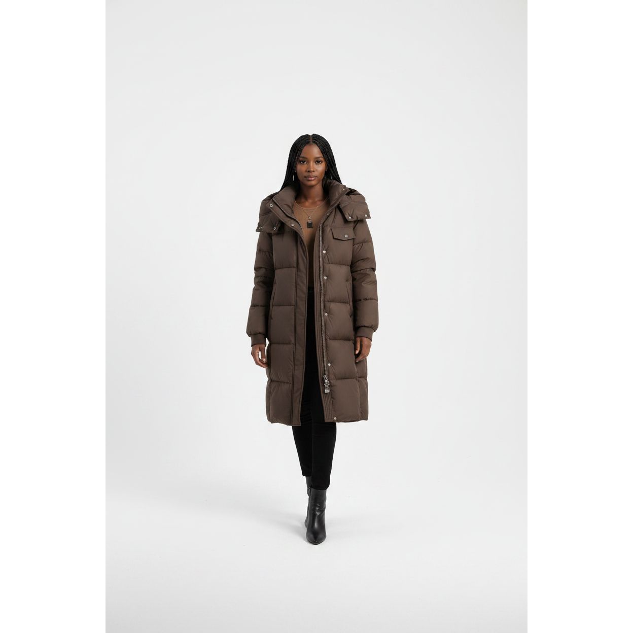 Oversized Long Pocket Puffer Jacket