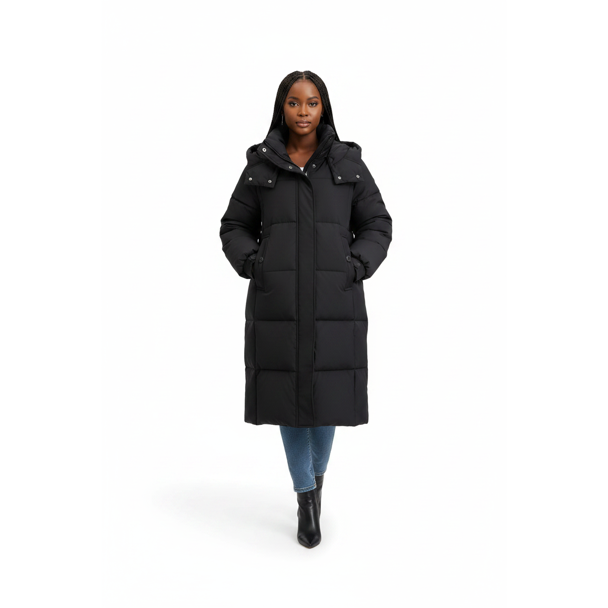 Oversized Long Pocket Puffer Jacket
