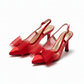 Classic Mesh Bow Slingback Heels
