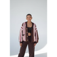 Ladies Oversized Striped Cardigan