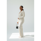 Ribbed Knit V-Neck Two Piece Set