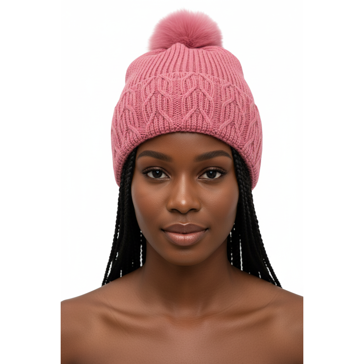 Winter Knitted Pom Fur Beanies