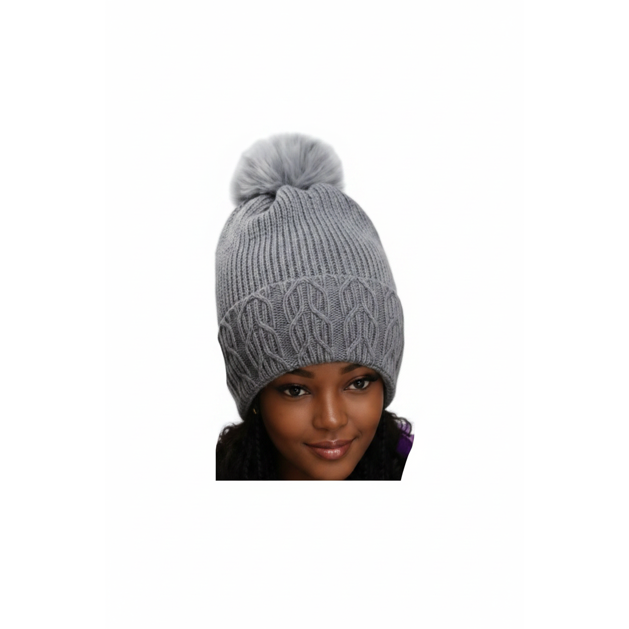 Winter Knitted Pom Fur Beanies