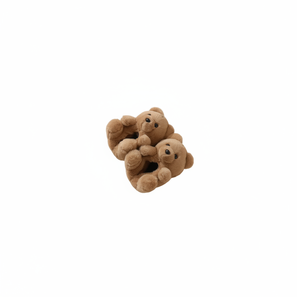 Soft Plush Teddy Bear Slippers
