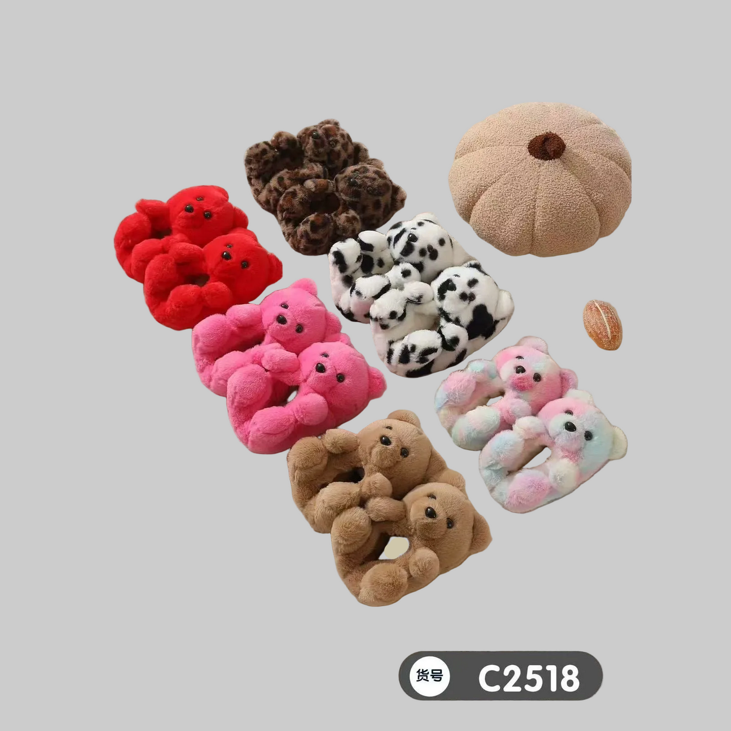 Soft Plush Teddy Bear Slippers