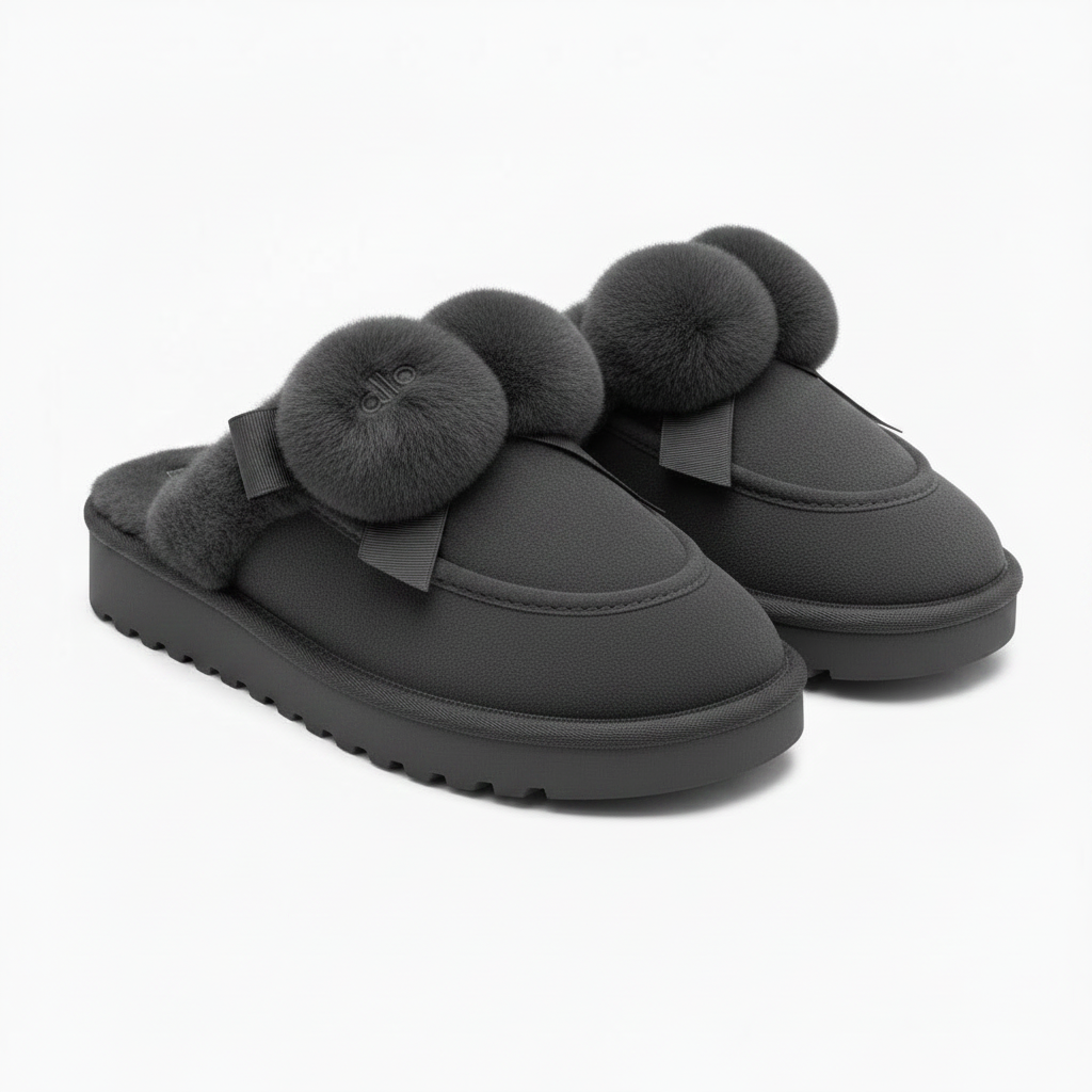 Plush Winter Sheepskin Style Slippers