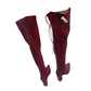 Suede Chunky Heel Thigh High Sock Boots