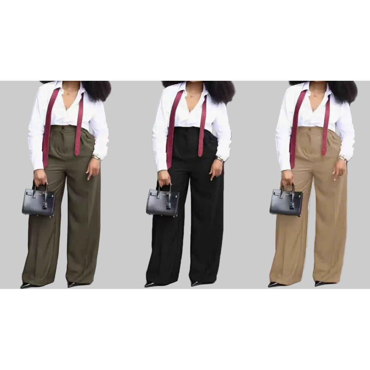 Formal Tailored Pleat Wide Leg Pants