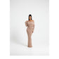 Elegant Foldover Off Shoulder Maxi Dress