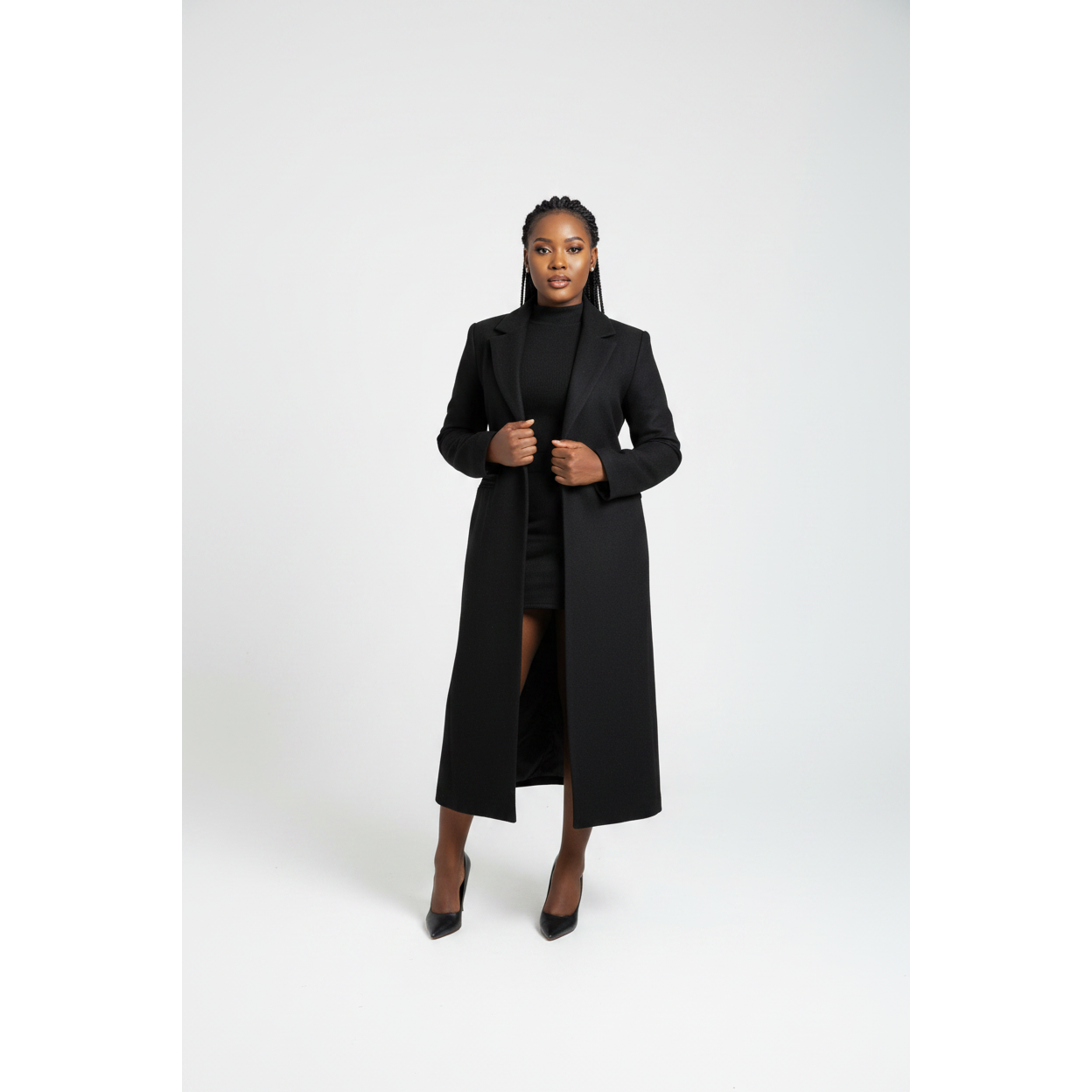 Ladies Long Tailored Sleeve Collared Coat – YELLOW SUB TRADING