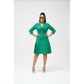 Modern Slim Pleated Double-Breasted Blazer Dress