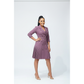 Modern Slim Pleated Double-Breasted Blazer Dress