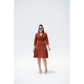 Modern Slim Pleated Double-Breasted Blazer Dress