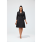 Modern Slim Pleated Double-Breasted Blazer Dress