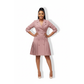 Modern Slim Pleated Double-Breasted Blazer Dress