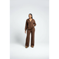 Womens Half-Zip Sweater & Wide-Leg Pants