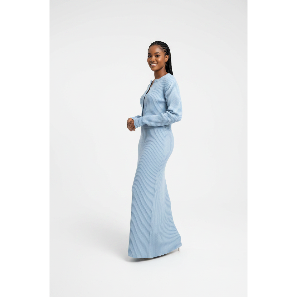 Women's Cozy Knitted Cardigan & Maxi Skirt Set – YELLOW SUB TRADING