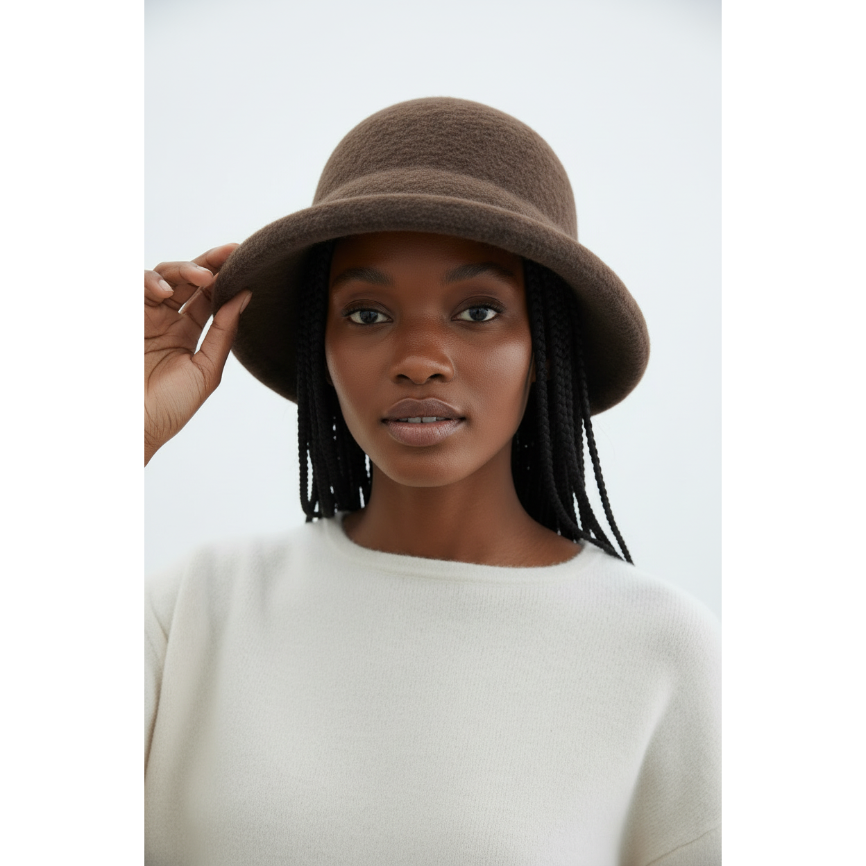 Women's Wool Cloche Bucket Hat